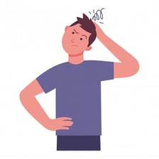 A person depicted as foolishly confused or absent-minded