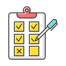An illustration showing an optional choice being selected or left unselected.
