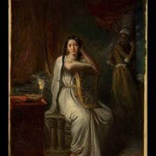 A theatrical depiction of Desdemona from Shakespeare’s Othello