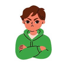 An illustration of a person visibly irritated