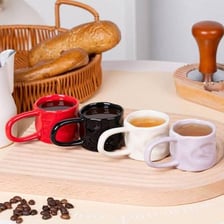 A small demitasse cup used for serving strong coffee
