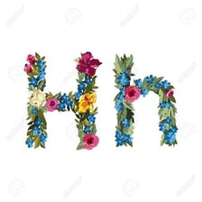 Uppercase H and lowercase h shown together.