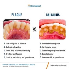 A memorial plaque alongside a dental illustration showing plaque on teeth.