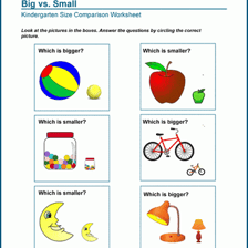 Objects arranged to show the smallest quantity