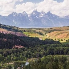 The jagged peaks of the Teton Range in Wyoming