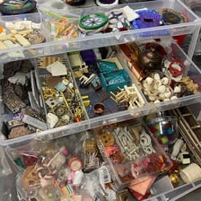 An unused object resting on a shelf