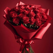 A red rose presented as a romantic token