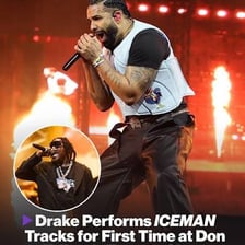 Drake performing rap music onstage