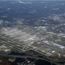 The exterior of Hartsfield–Jackson Atlanta International Airport.