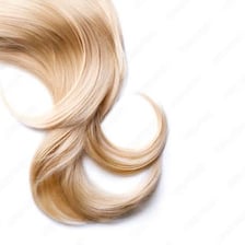 A close-up view of a single lock of hair