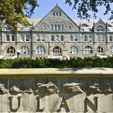A campus building at Tulane University in New Orleans