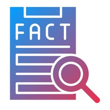 Documents being examined to verify factual information.