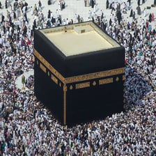 The Kaaba in the Great Mosque of Mecca