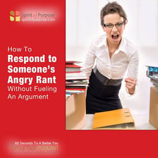 A person speaking angrily and emphatically