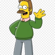 Ned Flanders, Homer Simpson’s neighbor from The Simpsons.
