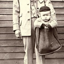 A parcel being handed over for dispatch at a post office.