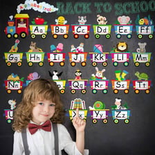 Alphabet letters displayed as elementary learning material