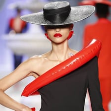A strikingly unconventional fashion outfit