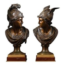 Statues or illustrations representing the Roman gods Mercury and Mars