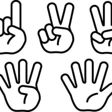 A hand beginning a count with one finger raised