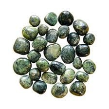 A polished green jade stone