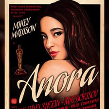 A promotional poster for the film Anora.