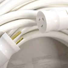 A close-up view of an electrical cord plug.