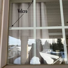 A window divided into several glass panes
