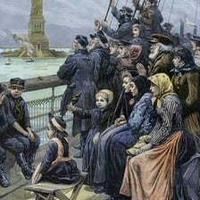 A person departing a homeland in exile