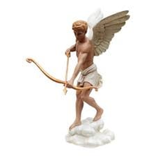 A statue or artistic depiction of Eros as a winged archer