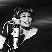 Ella Fitzgerald performing jazz vocals