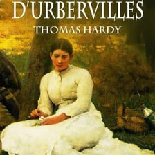 An illustrated book cover for Tess of the d'Urbervilles