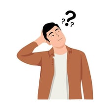 A person looking confused while thinking