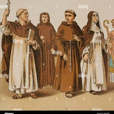 An Italian friar wearing a religious habit.