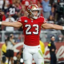 A San Francisco 49ers football player during a game