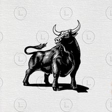 An illustration of the bull symbol for the Taurus zodiac sign.