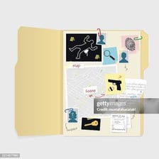 A fictional detective scene representing a killing mystery