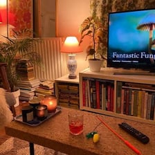 A room illuminated with very low light.