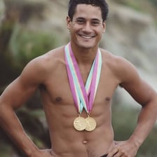 Greg Louganis competing as an Olympic diver