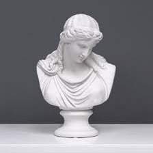 An artistic depiction or statue of Irene, the Greek goddess of peace.