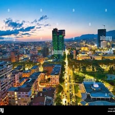A view of Tirana, the capital of Albania.