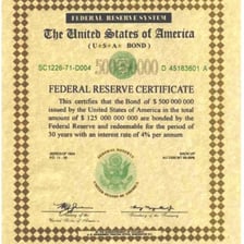 Examples of government and corporate bond certificates.