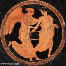 Classical artwork depicting Eos, the Greek dawn goddess