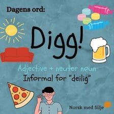 A simple educational illustration of the phrase “I dig” meaning “I understand.”