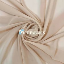 A piece of translucent chiffon fabric showing its lightweight weave.