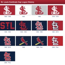 A St. Louis Cardinals cap displaying the STL insignia.