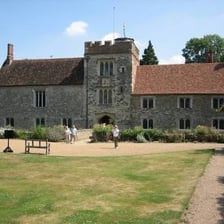 A historic manor house associated with an estate lord