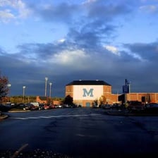 A streetscape or campus scene in Orono, Maine