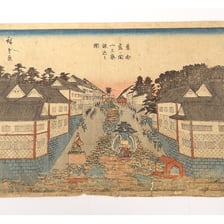 A historical depiction of Edo, the city now known as Tokyo.