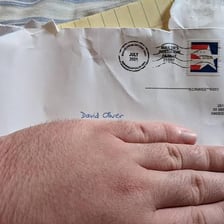 A written note conveying an intended meaning